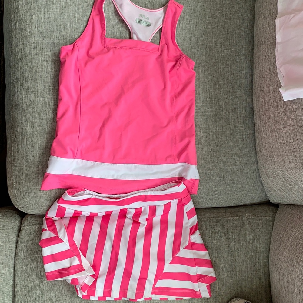 Fila pink tennis outfit size M (8/10)
